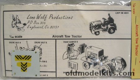 Lone Wolf 1/48 1/48 Scale Aircraft Tow Tractor Bagged, IM4801 plastic model kit